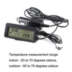 Car Inside and Outside Backlit Mini Digital Thermometer, Blue, Green, Red