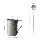 304 Stainless Steel Outdoor Water Cup, Spec:, Retro, Green, Set