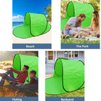 Single Leisure Sunscreen Tent Wire Tent Beach Tent, Blue, Orange, Green, Thicken Sky Blue, Thicken Rose Red, Thicken Yellow Print