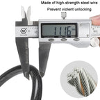 WEST BIKING Bicycle Anti-Theft Cable Combination Lock, Length:, 2M, 2M With Buckle Rope