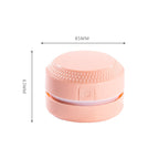 2PCS Desktop Mini Vacuum Cleaner Rubber Confetti Keyboard Cleaner, Pink, Blue