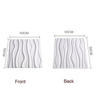 PVC Material Stereo 3D Shooting Background Board Photo Props,50 X 50cm, D081 Waves White, D094 European -style White, D095 Square Brick White, D105 Ripple White, D133 Cook White, D137 Simple White
