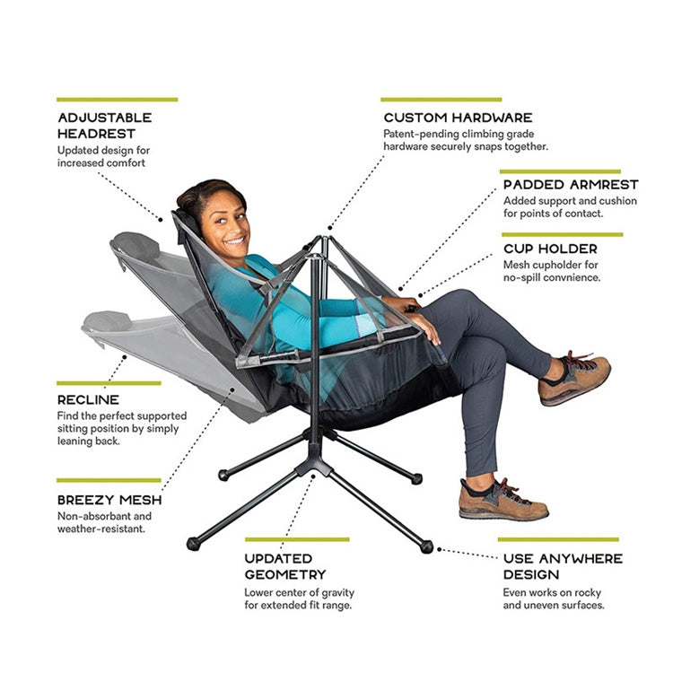 LT32004 Outdoor Portable Folding Rocking Chair, LT32004(Red), LT32004(Green), LT32004(Blue), LT32004(Grey)