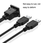 RF-56 Dual-port USB3.0 Waterproof Cable Car Dashboard Audio Extension Line, Cable Length: 1m, Dashboard Audio Extension Line