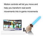 DOBE TNS-2123 Sports Lightsaber + Leg Strap + Tennis Racket + Wrist Strap 7 In 1 Sports Set For Nintendo Switch, DOBE 7 In 1