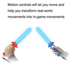 DOBE TNS-2109 Left and Right Handle Somatosensory Luminous Sword for Nintendo Switch, Red, Blue