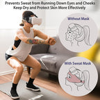 VR Glasses Head-mounted Breathable Sweat-proof Eye Mask, Black Gray, Purple, Orange Gray, Blue White, Navy, Colorful
