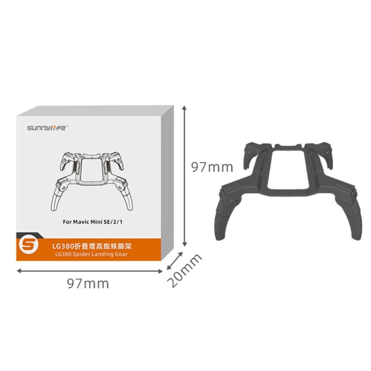 Sunnylife LG380 Heightening Spider Tripod Folding Drop Protection Bracket For DJI Mini 2 / SE / Mini 4K / DJI Mini 2 SE, For DJI Mini 2 / SE