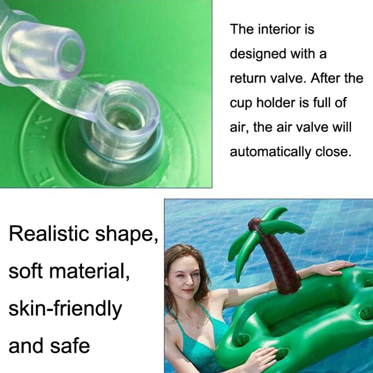 PVC Ice Bar Ice Tray Thickened Floating Bed Water Inflatable Floating Row, Coconut Tree, Mushroom