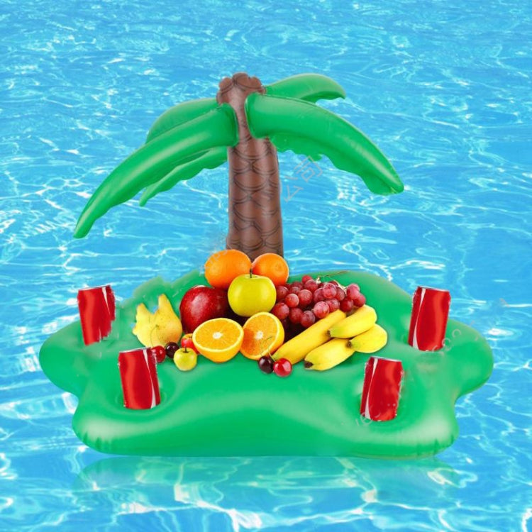 PVC Ice Bar Ice Tray Thickened Floating Bed Water Inflatable Floating Row, Coconut Tree, Mushroom