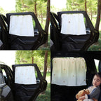 Car Window Summer Heat Insulation Sunshade Curtain Cotton Sun Block, Solar Flower, Cherry, Girl