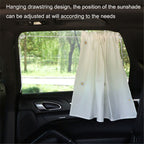 Car Window Summer Heat Insulation Sunshade Curtain Cotton Sun Block, Solar Flower, Cherry, Girl