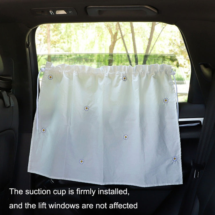 Car Window Summer Heat Insulation Sunshade Curtain Cotton Sun Block, Solar Flower, Cherry, Girl