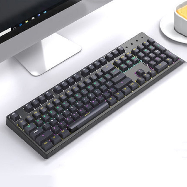 Bluetooth Wired 104-key Two-color Translucent Keycap Mechanical Keyboard
