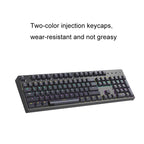 Bluetooth Wired 104-key Two-color Translucent Keycap Mechanical Keyboard