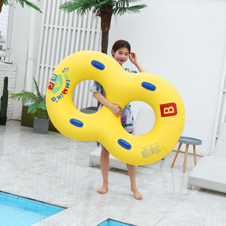 Inflatable Two People Lovers Couples Swimming Ring Pool Float Chair Seat, 110 x 160cm