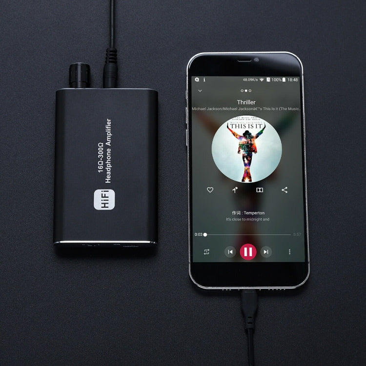 Portable Bass Adjustable Headphone Amplifier, 16-300 Ohm
