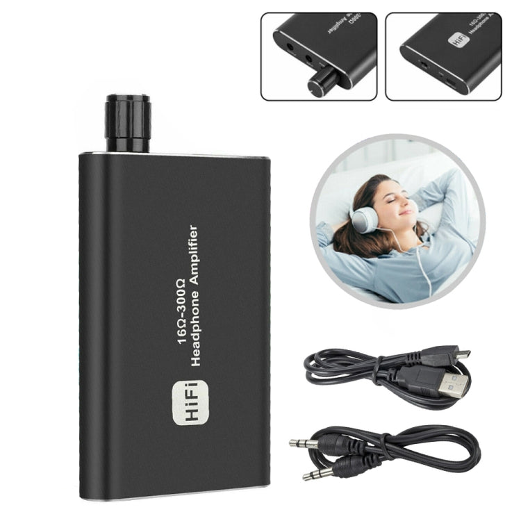 Portable Bass Adjustable Headphone Amplifier, 16-300 Ohm
