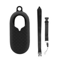 2 PCS Thumb Camera Silicone Case + Lanyard For Insta360 GO2, Black, White, Blue