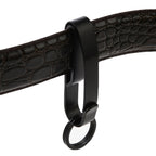 Key Clamp Belt Buckle Stainless Steel EDC Outdoor Buckle, Black