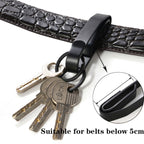 Key Clamp Belt Buckle Stainless Steel EDC Outdoor Buckle, Black