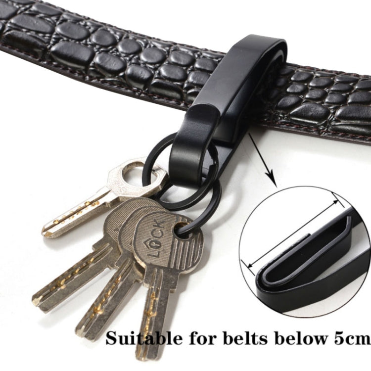 Key Clamp Belt Buckle Stainless Steel EDC Outdoor Buckle, Black