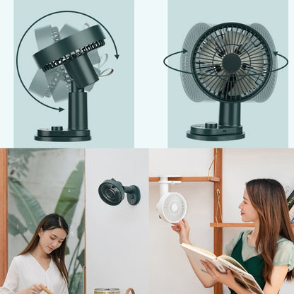 Smart Remote Control Usb Charging Shaking Head Desktop Fan Stroller Clip Fan, White, Black, Green
