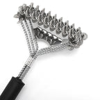 Three-headed Shovel-type Spring Brush BBQ Grill Mesh Wire Brush