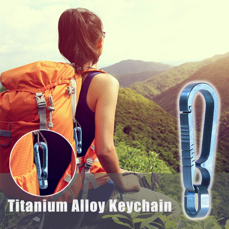 Men Titanium Alloy Keychain Car Key Waist Hanging, Titanium Color, Blue, Colorful Titanium