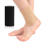 Skating SEBS Sports Ankle Support Elastic Compression Soft Foot Cover, Skin Color, Black