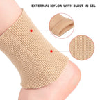 Skating SEBS Sports Ankle Support Elastic Compression Soft Foot Cover, Skin Color, Black