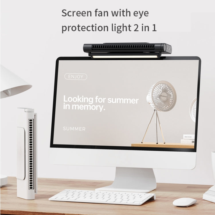JXS-GP1 Computer Screen Bladeless Turbo Silent Fan With Eye Protection Light Function, GP1 (Black), GP1 (White)