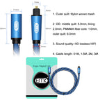 EMK Male To Female SPDIF Paired Digital Optical Audio Extension Cable, Cable Length:, 1m (Blue), 1.5m (Blue), 2m (Blue), 3m (Blue)