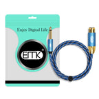 EMK KN603 2Pin 6.5mm Canon Line Balanced Audio Microphone Line,Cable Length:, 0.5m, 1m, 1.5m, 2m, 3m, 5m