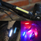 LED Rechargeable Bicycle Warning Strip Tail Light, OPP Red Light, OPP White Light, OPP Red&White Light, OPP Red&Blue Light