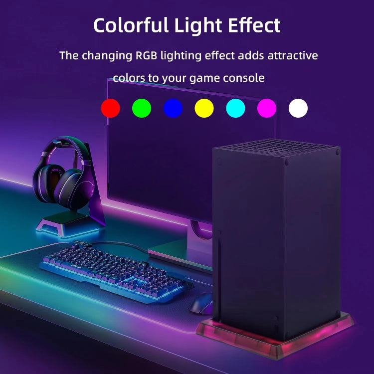 Game Console Symphony Cooling Base For Microsoft XBOX Series X/S, Cooling Fan-Ordinary), RGB Cooling Base