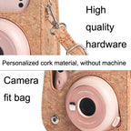 Camera Bag Shoulder Bag Digital Photography Leather Case For FUJIFILM Instax Mini 11, Cork