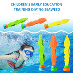 Large Torpedo Diving Swimming Pool Toys Children Summer Water Toys, 4PCS Torpedo, 5PCS Diving Stick, 3PCS Octopus, 4PCS Hard Ring, 4PCS Soft Ring, 3PCS Small Seaweed, 3PCS Big Seaweed, 8PCS Small Stones (large), 8PCS Big Stones (small), 4PCS Sea Horses...