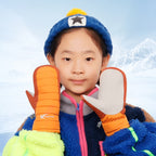 FLYING TERN 307 Outdoor Sports Fleece Waterproof Wear-resistant Children Gloves, Orange, Lake Blue, Reflective Silver, White