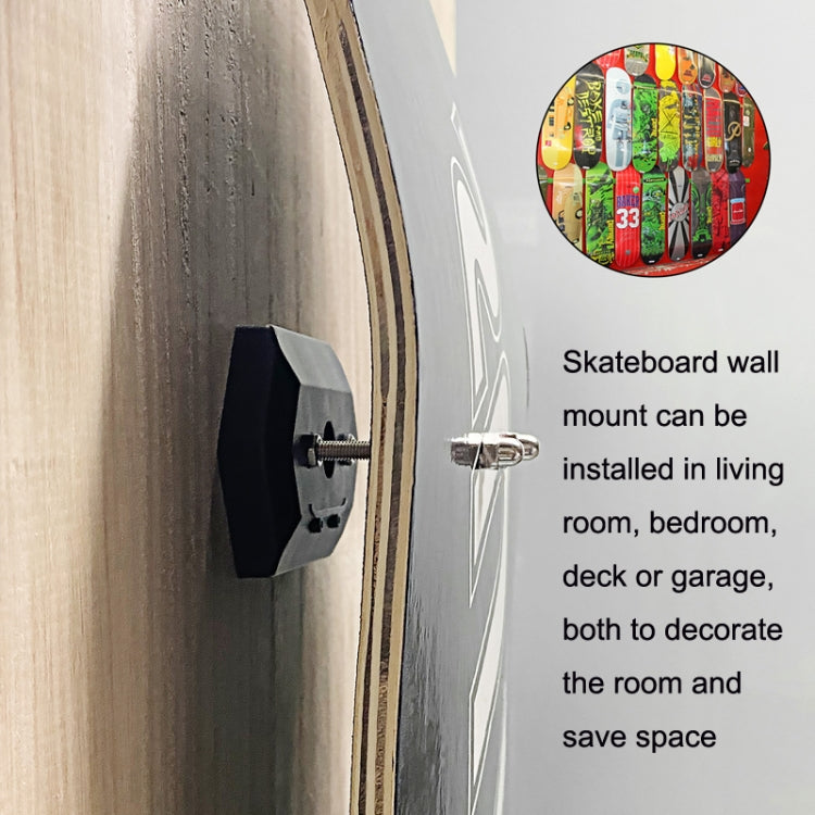 Wall Mount Skateboard Stand For Skateboard Deck Display and Storage