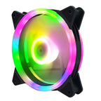 Computer CPU RGB luminous Radiator, 1 Fan+Remote Control, 2 Fans+Remote Control, 3 Fans+Remote Control, 4 Fans+Remote Control, 5 Fans+Remote Control, 6 Fans+Remote Control, 7 Fans+Remote Control, 8 Fans+Remote Control