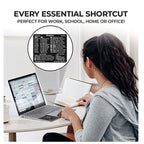 PC Reference Keyboard Shortcut Sticker Adhesive For PC Laptop Desktop, Black