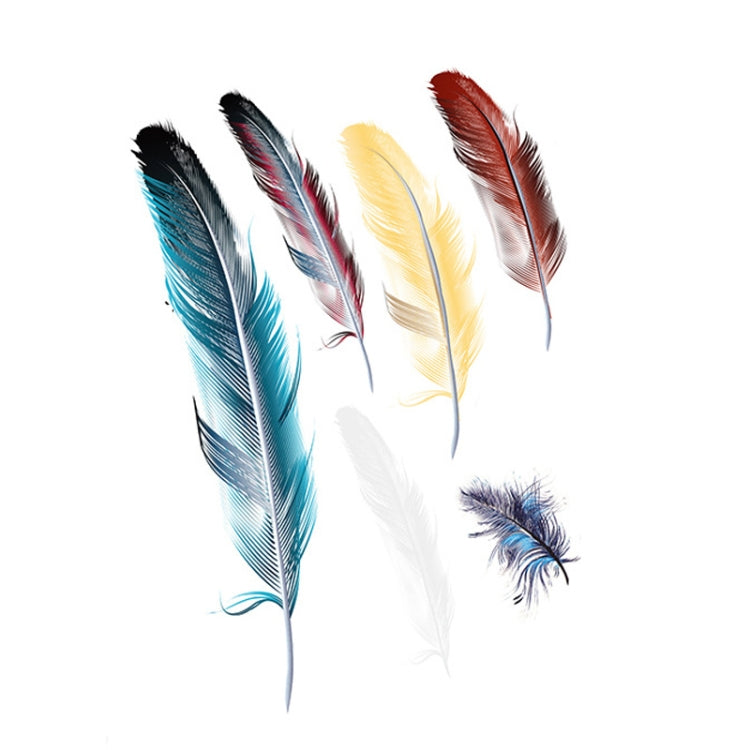 5 Sets Car 3D Feather Body Sticker Scratch Blocking Sticker, Style 1, Style 2, Style 3, Style 4, Style 5, Black Feathers, White Feathers