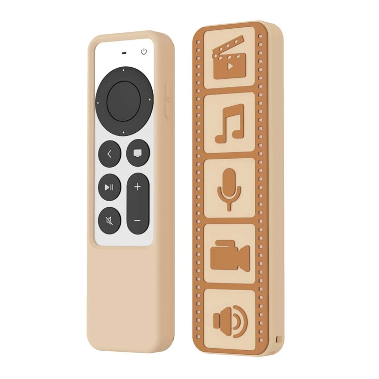 Silicone Remote Controller Waterproof Anti-Slip Protective Cover For Apple TV 4K 2021, (Gray White), (Luminous Color), (Brown), (Black)