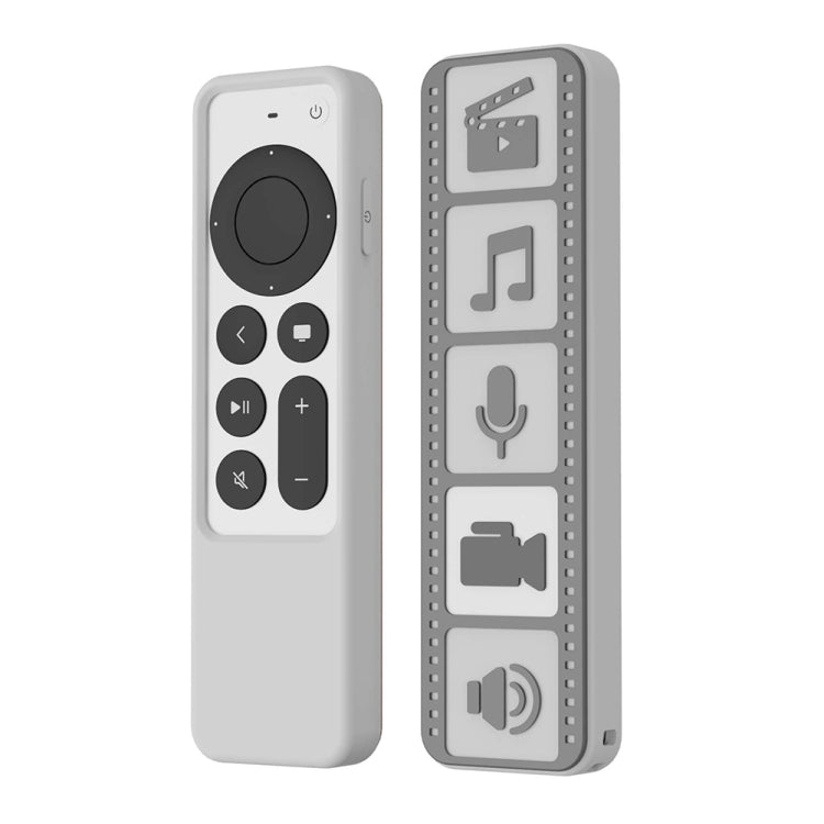 Silicone Remote Controller Waterproof Anti-Slip Protective Cover For Apple TV 4K 2021, (Gray White), (Luminous Color), (Brown), (Black)