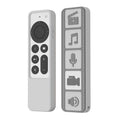 Silicone Remote Controller Waterproof Anti-Slip Protective Cover For Apple TV 4K 2021, (Gray White), (Luminous Color), (Brown), (Black)