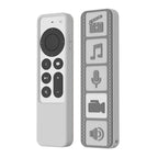 Silicone Remote Controller Waterproof Anti-Slip Protective Cover For Apple TV 4K 2021, (Gray White), (Luminous Color), (Brown), (Black)