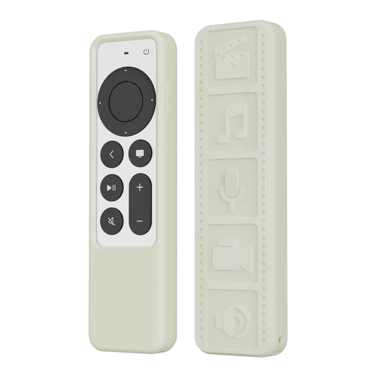 Silicone Remote Controller Waterproof Anti-Slip Protective Cover For Apple TV 4K 2021, (Gray White), (Luminous Color), (Brown), (Black)