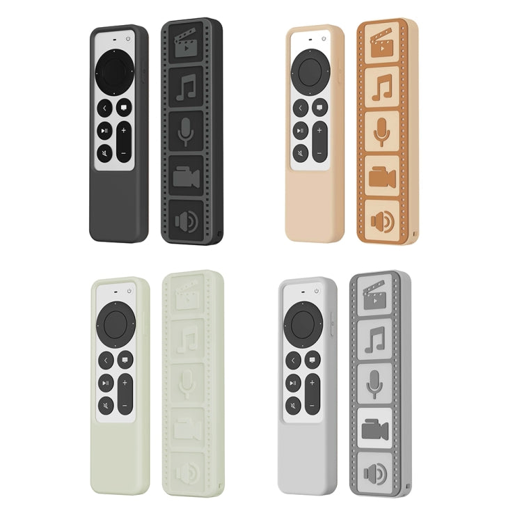 Silicone Remote Controller Waterproof Anti-Slip Protective Cover For Apple TV 4K 2021, (Gray White), (Luminous Color), (Brown), (Black)
