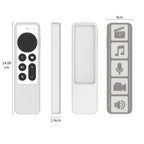 Silicone Remote Controller Waterproof Anti-Slip Protective Cover For Apple TV 4K 2021, (Gray White), (Luminous Color), (Brown), (Black)